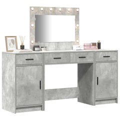 vidaXL Dressing Table 3 pcs Grey 78.5 x 41 x 135 cm Engineered Wood 3