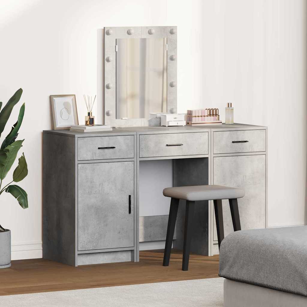 vidaXL Dressing Table Grey 50 x 41 x 135 cm Engineered Wood 1