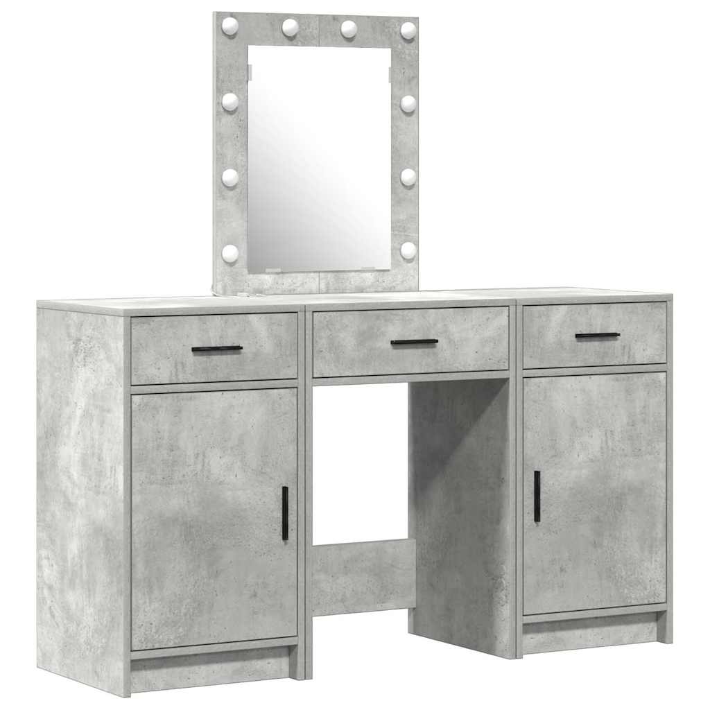 vidaXL Dressing Table Grey 50 x 41 x 135 cm Engineered Wood 2