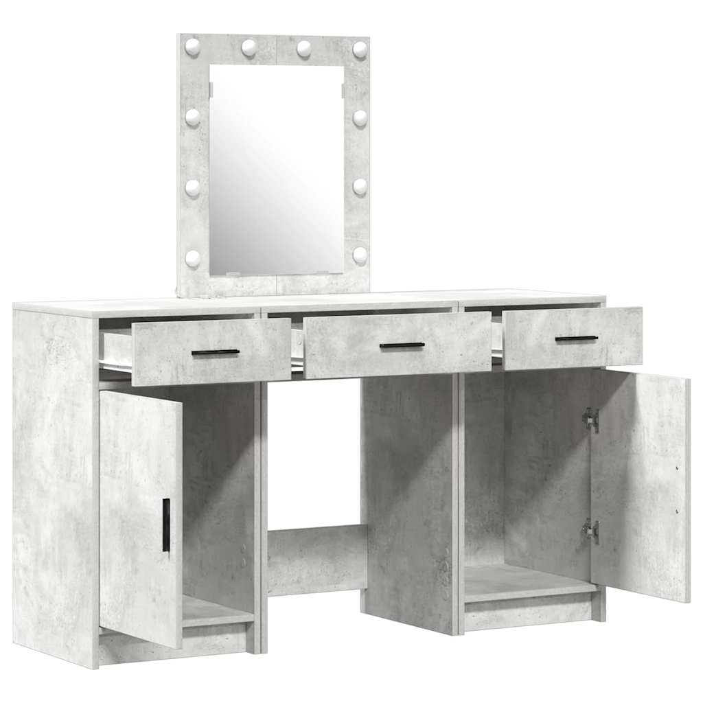 vidaXL Dressing Table Grey 50 x 41 x 135 cm Engineered Wood 5