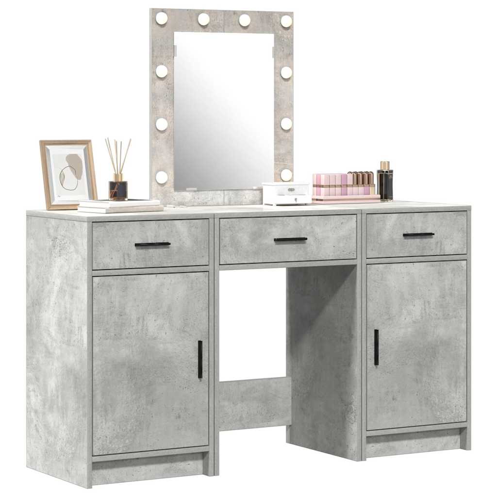 vidaXL Dressing Table Grey 50 x 41 x 135 cm Engineered Wood 3
