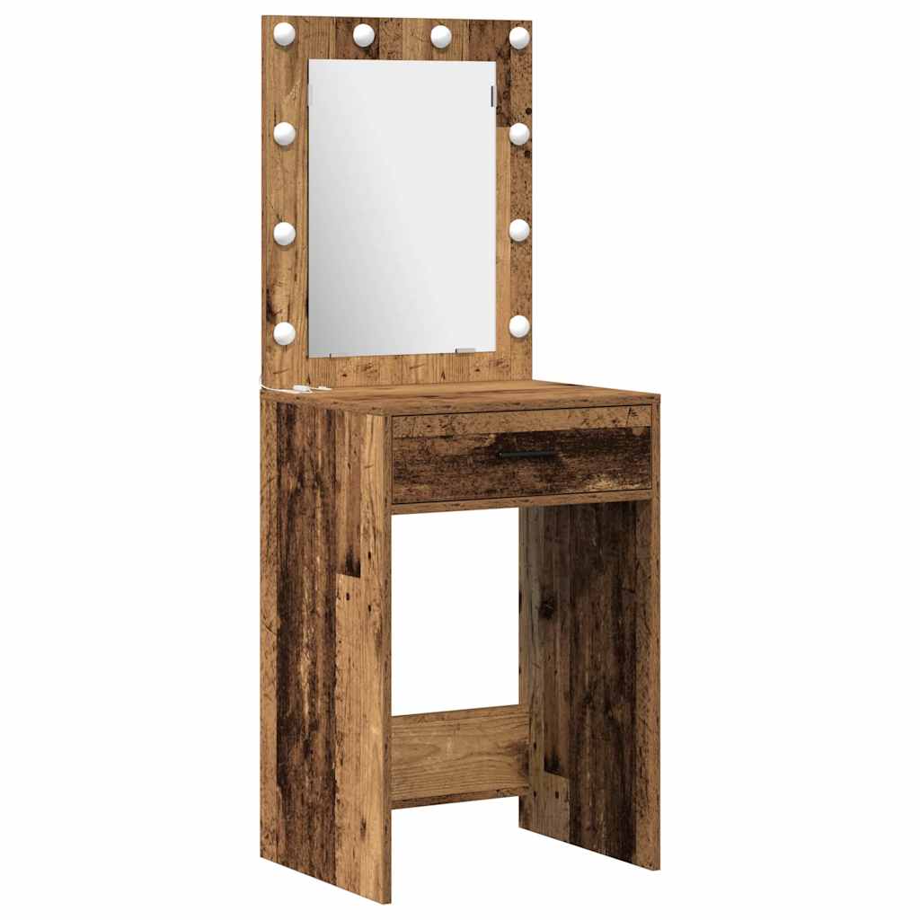 vidaXL Dressing Table Set 2 pcs Old Wood Engineered Wood 5