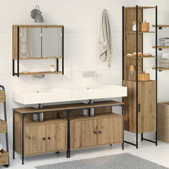 Bathroom Furniture Set 4 pcs Engineered Wood Artisan oak