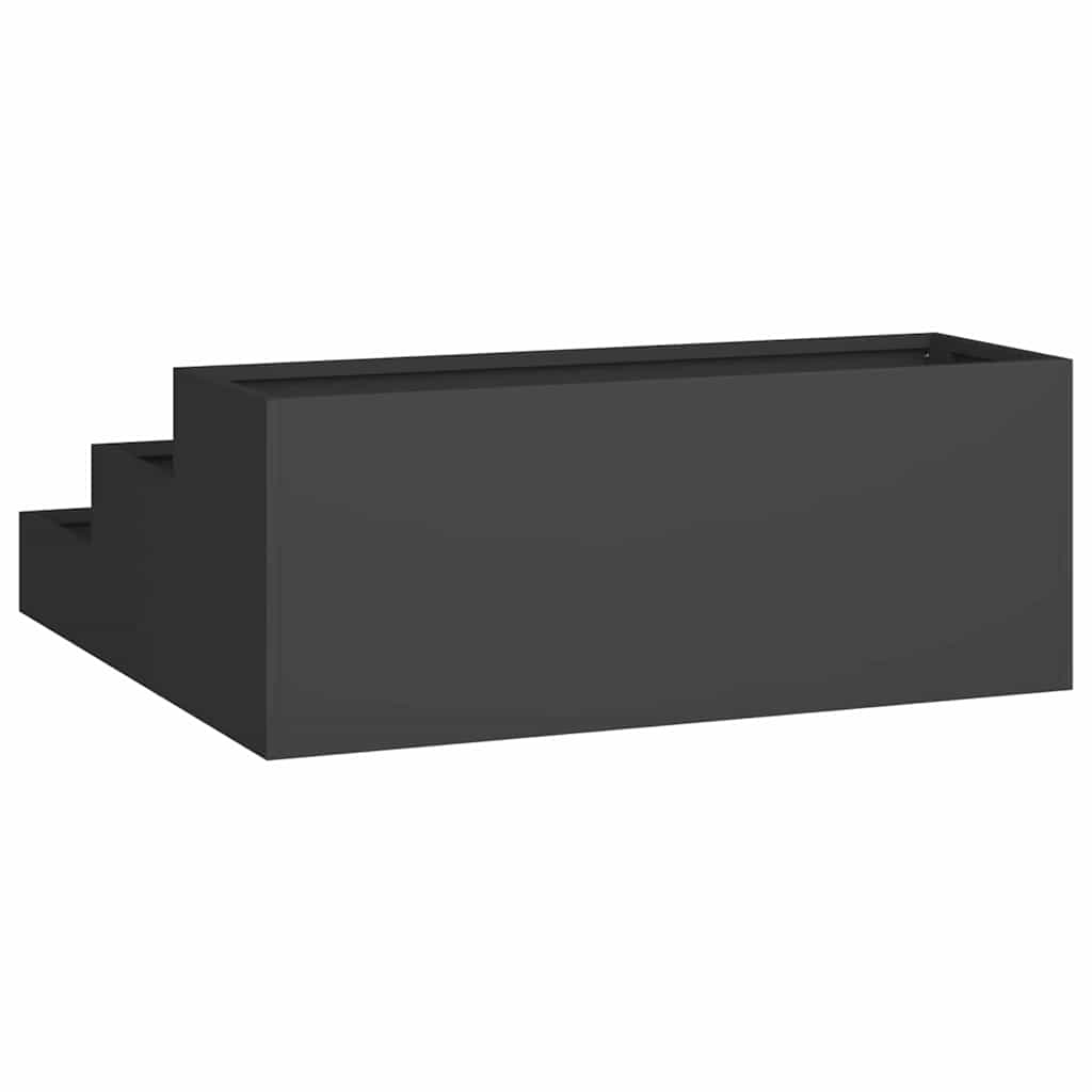 vidaXL Garden Planter Black 90 x 90 x 35 cm Cold-rolled Steel 5