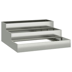 vidaXL Garden Planter Silver 90 x 90 x 35 cm Galvanised Steel 2