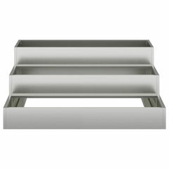 vidaXL Garden Planter Silver 90 x 90 x 35 cm Galvanised Steel 6