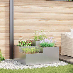 Garden Planter Steel Width 100 cm Galvanised steel 48 cm