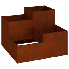 Garden Planter Steel Width 100 cm Weathering steel 60 cm
