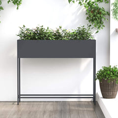 Raised Garden Planter Steel Anthracite 100 cm 82 cm
