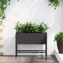 Raised Garden Planter Steel Black 60 cm 45 cm