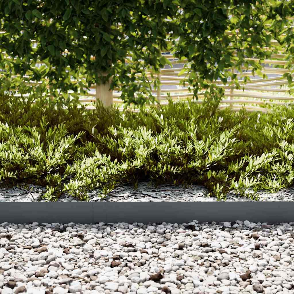 Lawn Edging 100 x 0.05 x 15 cm Cold Rolled Steel 100 x 15 cm 30 pcs Anthracite
