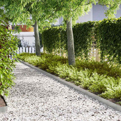 vidaXL Lawn Edging 20 pcs 100 x 0.05 x 15 cm Galvanised Steel Silver 1
