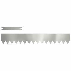 vidaXL Lawn Edging 20 pcs 100 x 0.05 x 15 cm Galvanised Steel Silver 2