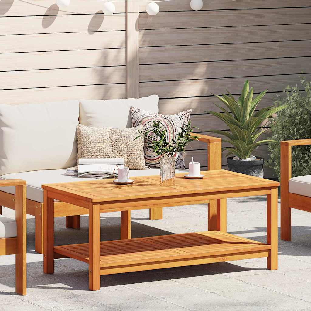 vidaXL Side Table Oil Natural Solid Acacia Wood