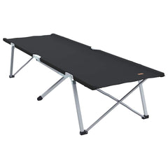 vidaXL Folding Camping Bed Black 194 x 62.5 x 42.5 cm Oxford and Steel 2