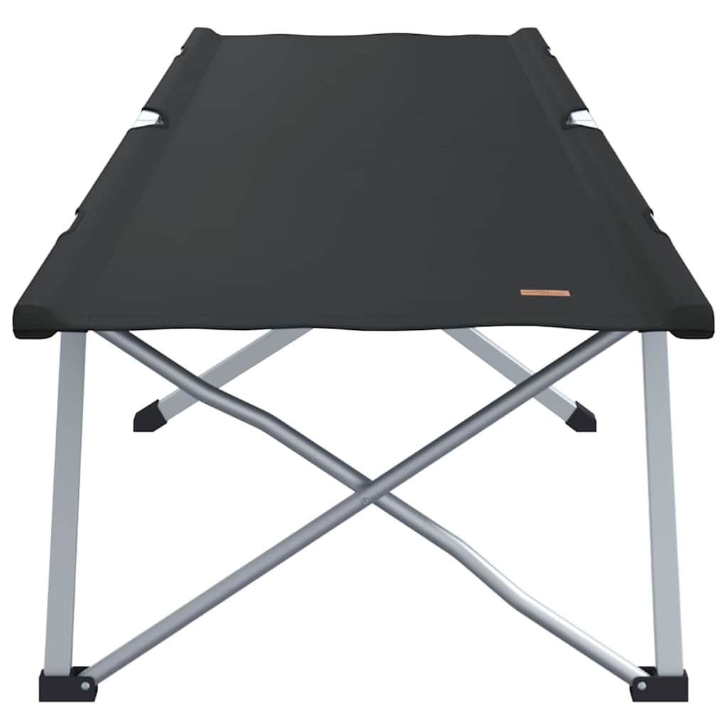 vidaXL Folding Camping Bed Black 194 x 62.5 x 42.5 cm Oxford and Steel 4