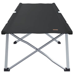 vidaXL Folding Camping Bed Black 194 x 62.5 x 42.5 cm Oxford and Steel 4