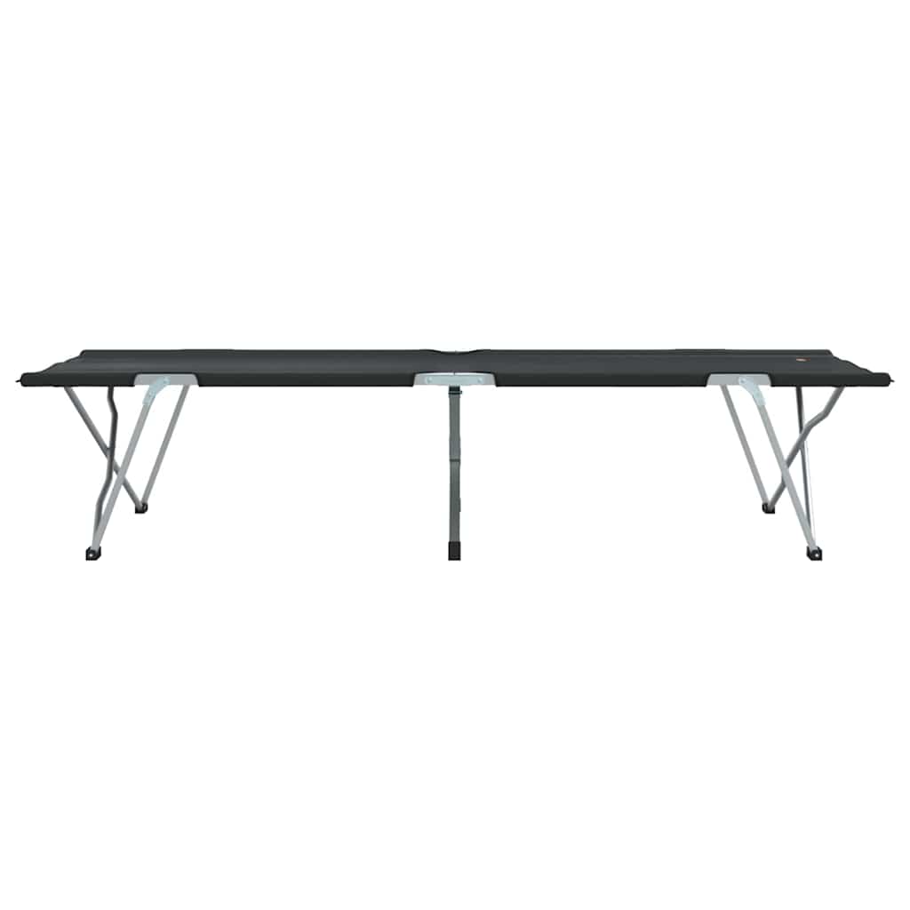 vidaXL Folding Camping Bed Black 194 x 62.5 x 42.5 cm Oxford and Steel 6