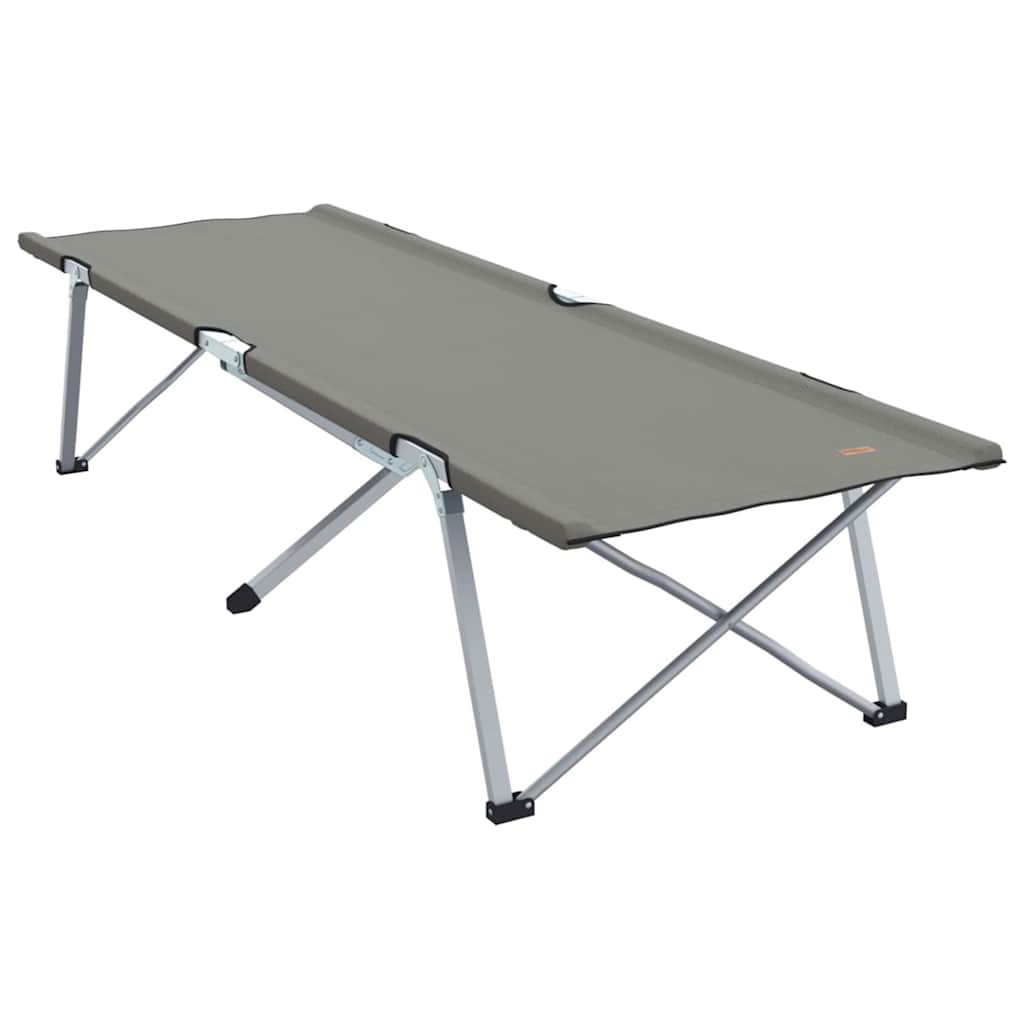 vidaXL Folding Camping Bed Grey 194 x 62.5 x 42.5 cm Oxford and Steel 2