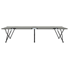 vidaXL Folding Camping Bed Grey 206 x 76 x 74 cm Oxford and Steel 6