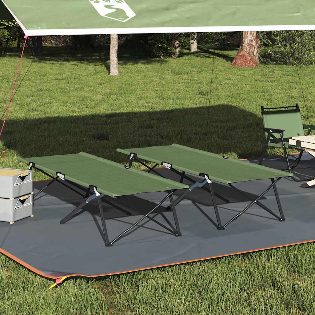 Folding Camping Bed 206 x 76 x 74 cm Oxford and Steel Amy yellow 2