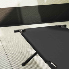vidaXL Folding Camping Bed Manual Black 193 x 69 x 45 cm Oxford fabric 3