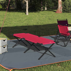 vidaXL Folding Camping Bed Folding Red 193 x 69 x 45 cm Oxford fabric 1