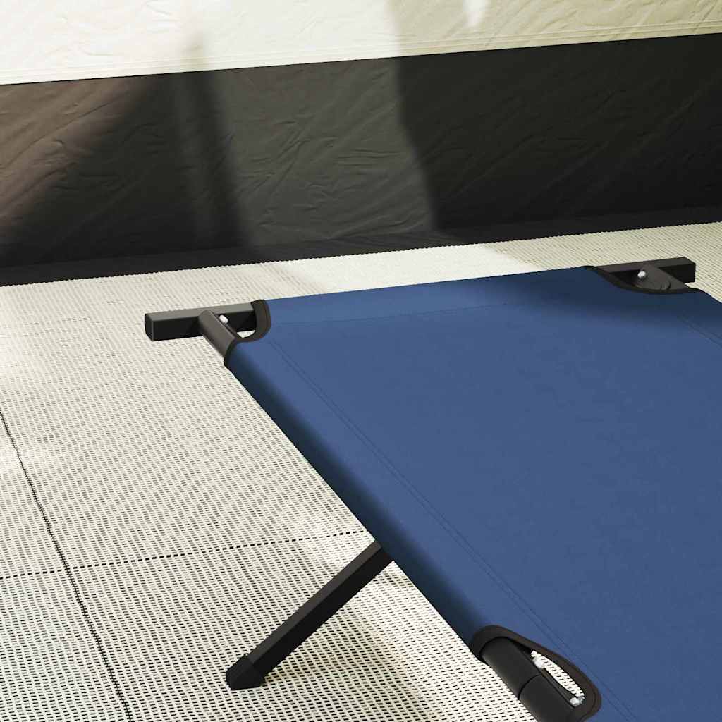 Folding Camping Bed Folding 210 x 80 x 46 cm Oxford fabric Blue