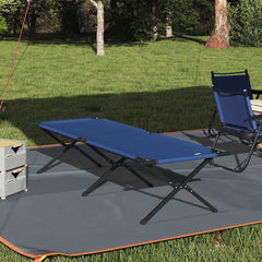 Folding Camping Bed Folding 210 x 80 x 46 cm Oxford fabric Blue