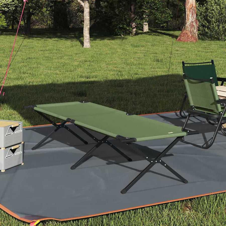 Folding Camping Bed Folding 210 x 80 x 46 cm Oxford fabric Amy yellow