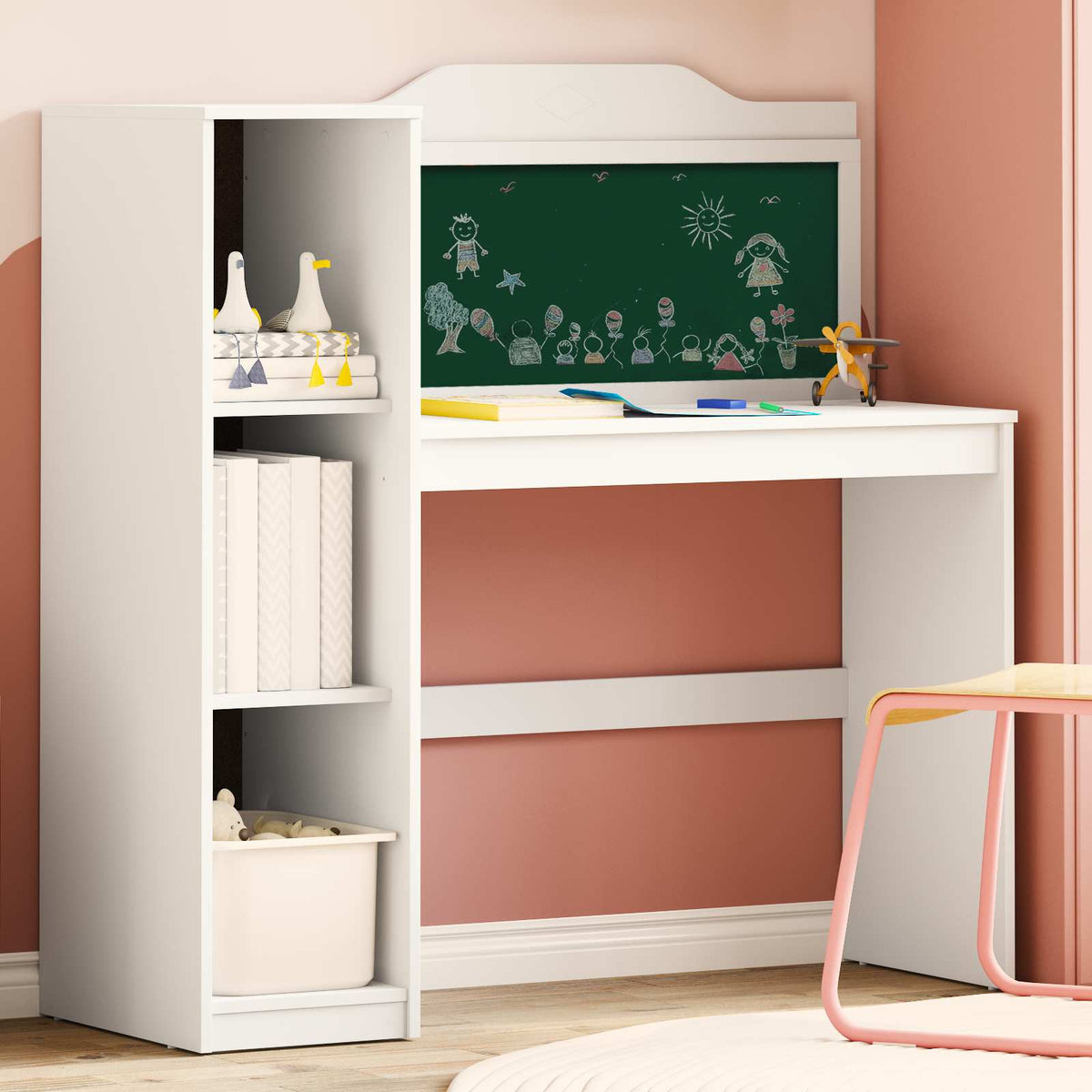 Kids Creative Storage ROROS Engineered Wood White