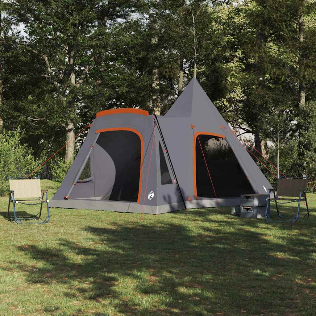 Teepee Tent 5-Person 5-Person Grey and orange
