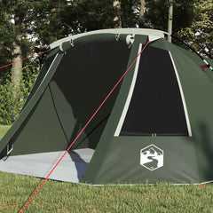 vidaXL Tunnel Tent 3-Person 3-Person Green and White 3