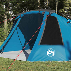 vidaXL Tunnel Tent 3-Person 3-Person Blue and Grey 3