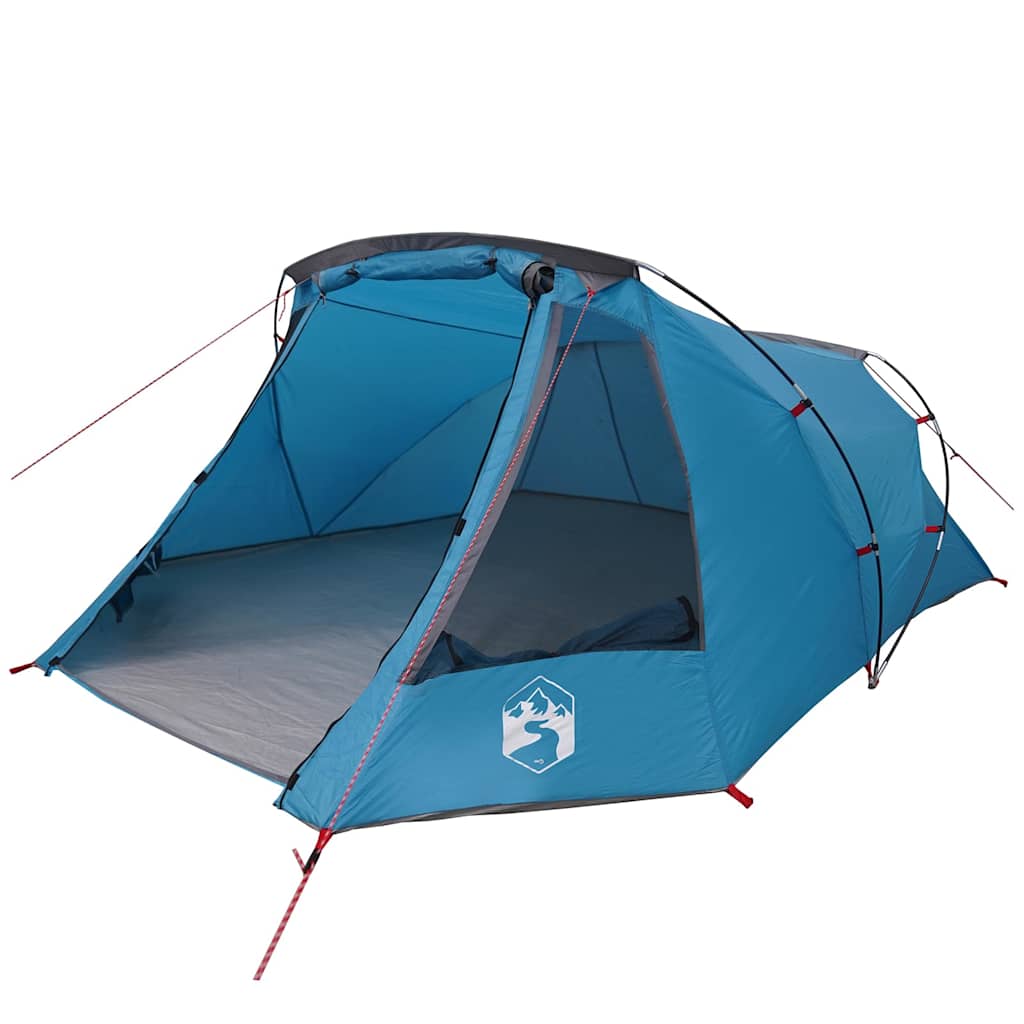 vidaXL Tunnel Tent 3-Person 3-Person Blue and Grey 2