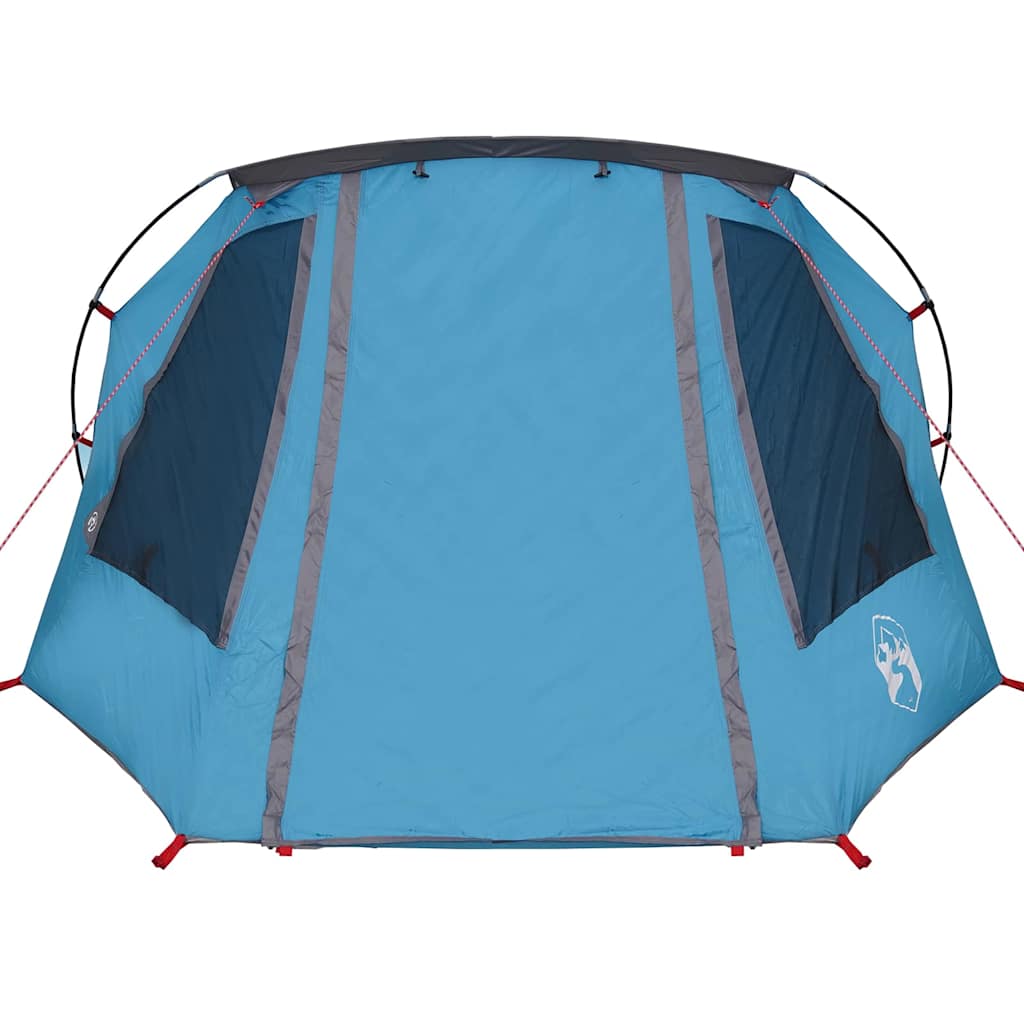 vidaXL Tunnel Tent 3-Person 3-Person Blue and Grey 6