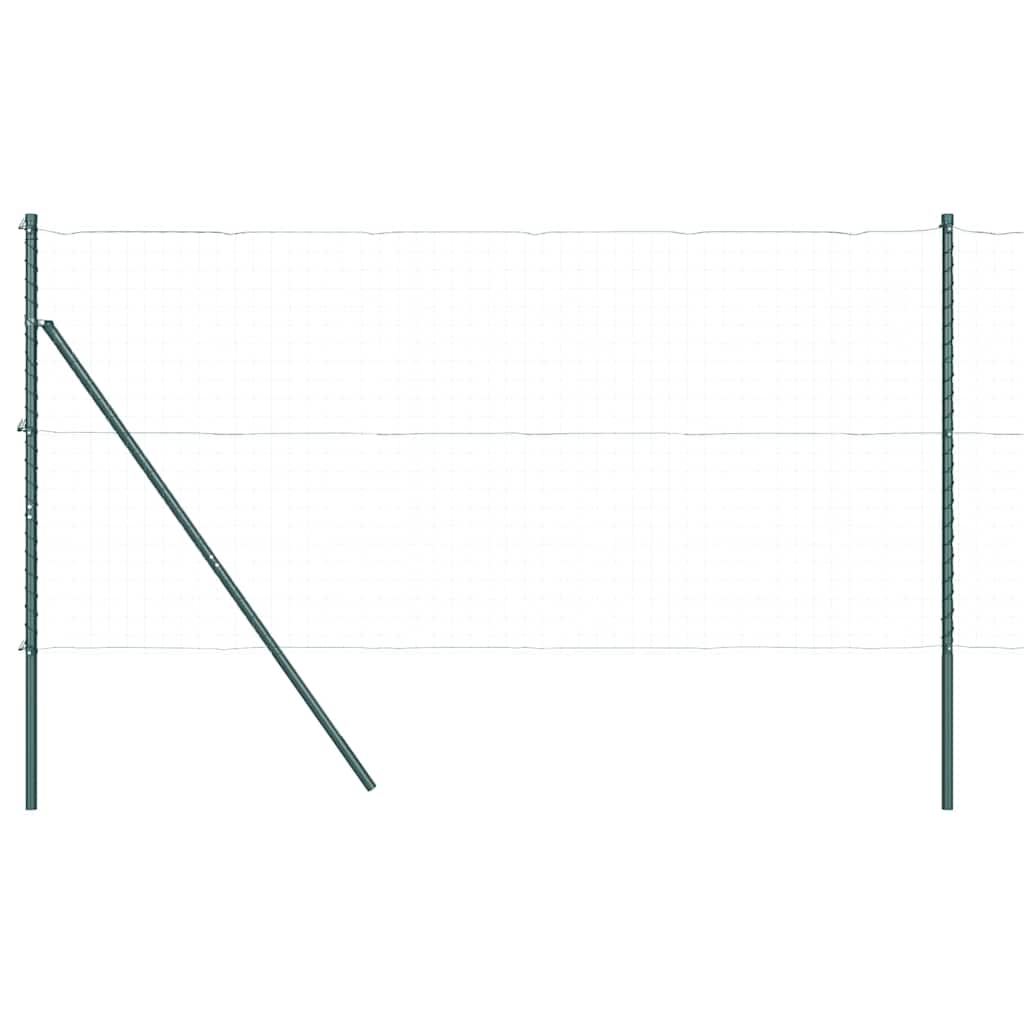 vidaXL Embedded Fence Post 13 pcs Green Powder-Coated Steel 5