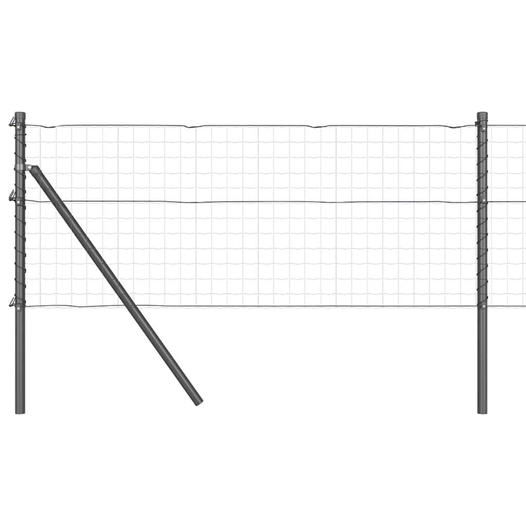 vidaXL Embedded Fence Post 13 pcs Grey Powder-Coated Steel 2