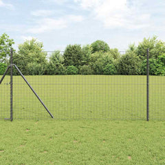 vidaXL Embedded Fence Post 13 pcs Grey Powder-Coated Steel 1