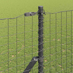 vidaXL Embedded Fence Post 13 pcs Grey Powder-Coated Steel 3