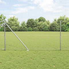 vidaXL Ground Spike Fence Post 13 pcs Silver Powder-Coated Steel Galvanised Steel 13x Spike Post
