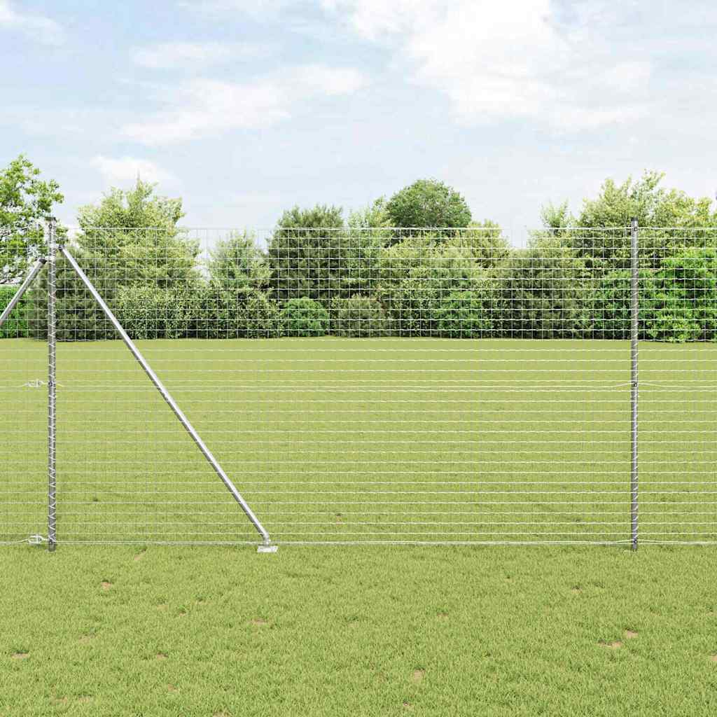 vidaXL Ground Spike Fence Post 13 pcs Silver Powder-Coated Steel Galvanised Steel 13x Spike Post