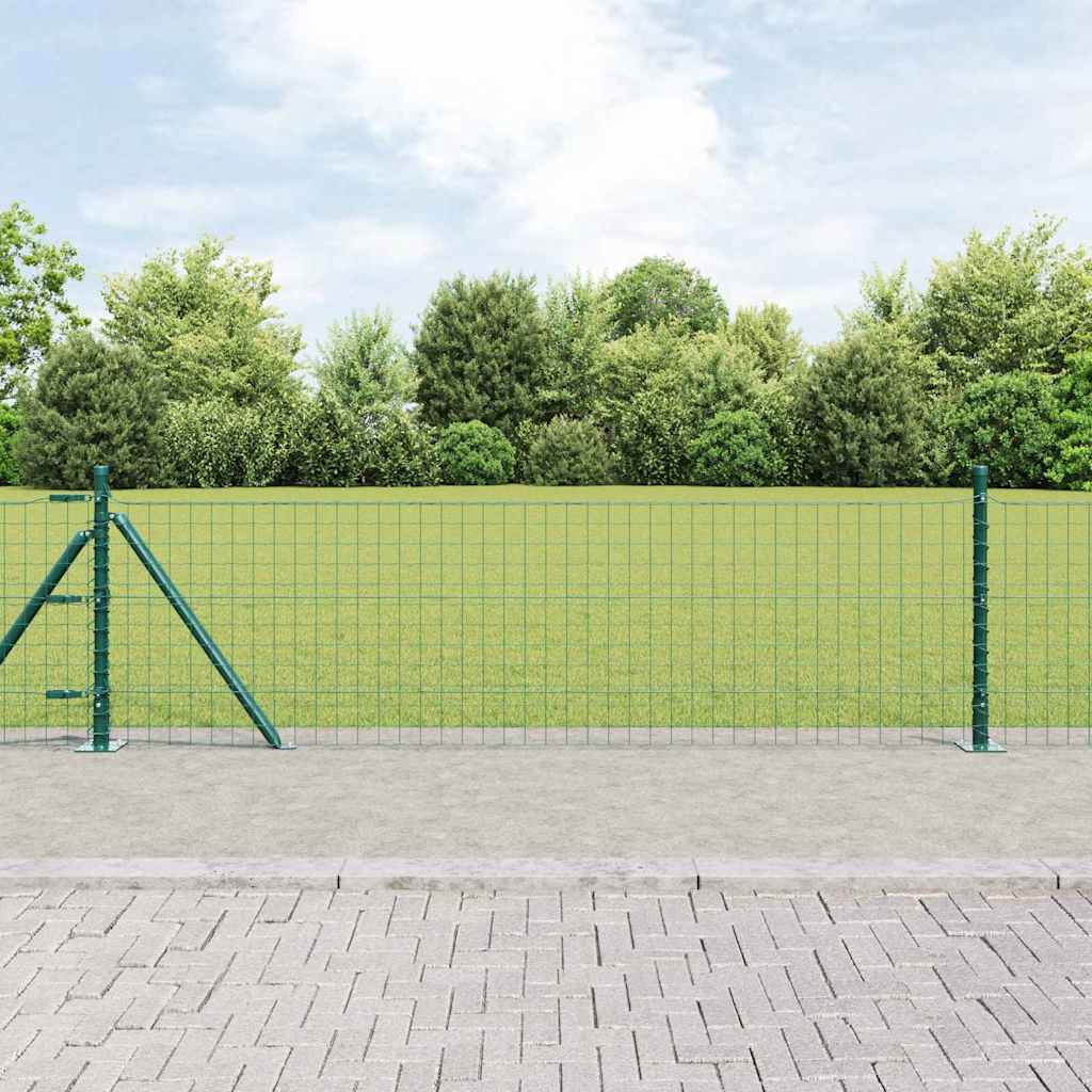 Euro Fence Concrete Base PVC-Coated Steel Fix Green mesh