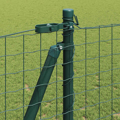 vidaXL Fence Post with Concrete Base 7 pcs Green Powder-Coated Steel 4