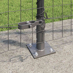 vidaXL Fence Post with Concrete Base 13 pcs Grey Powder-Coated Steel 3