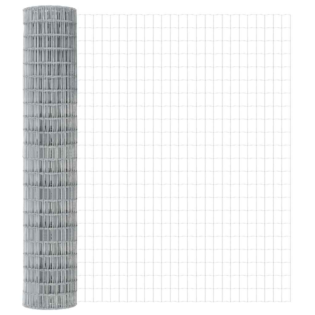 Euro Fence 1 x 10 m PVC-coated iron Galvanised steel Length 10 m Mesh size 50 x 75 mm 1.5 m