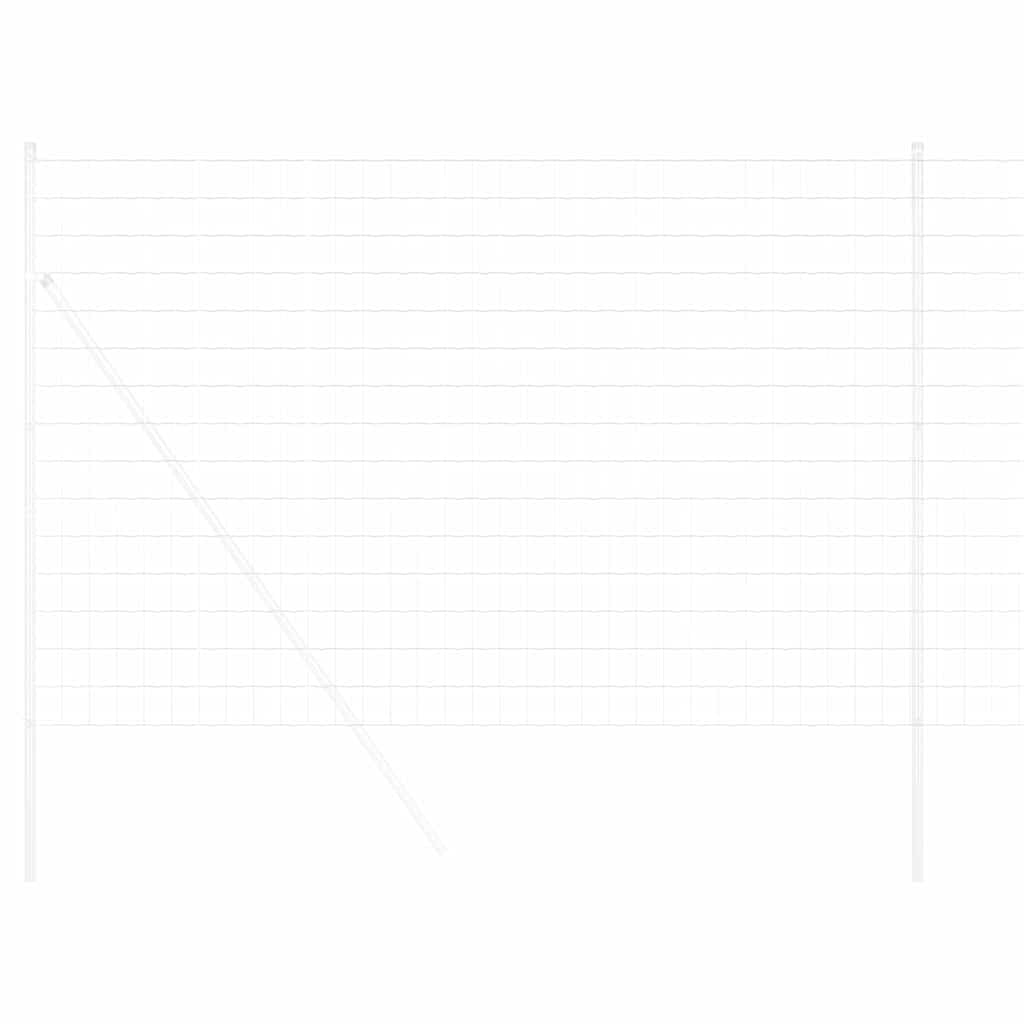 Euro Fence 1 x 10 m PVC-coated iron Galvanised Steel mesh Size 75 x 100 mm 1.6 m