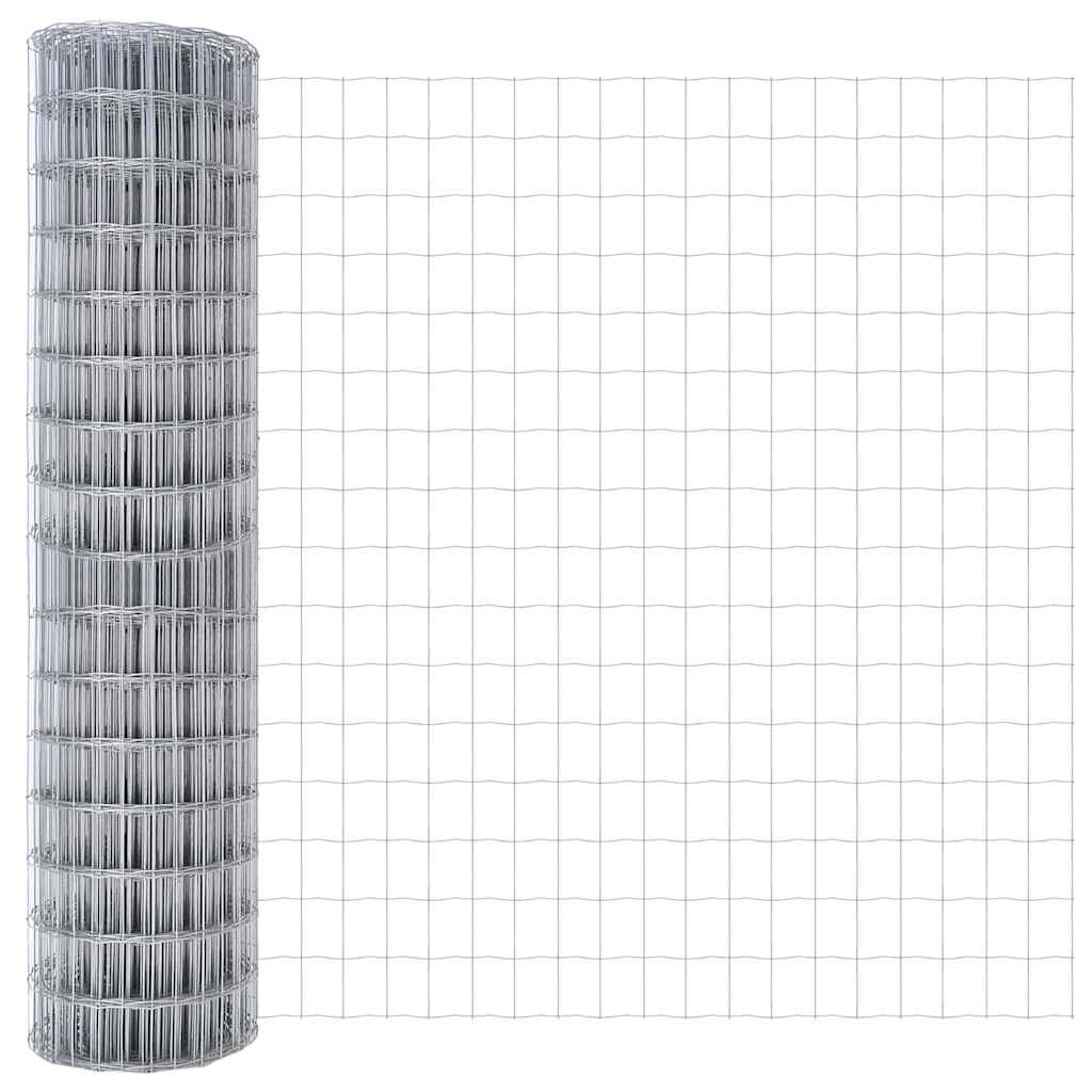 Euro Fence 25 x 1.2 m PVC-coated iron Galvanised Steel 77 x 64 mm