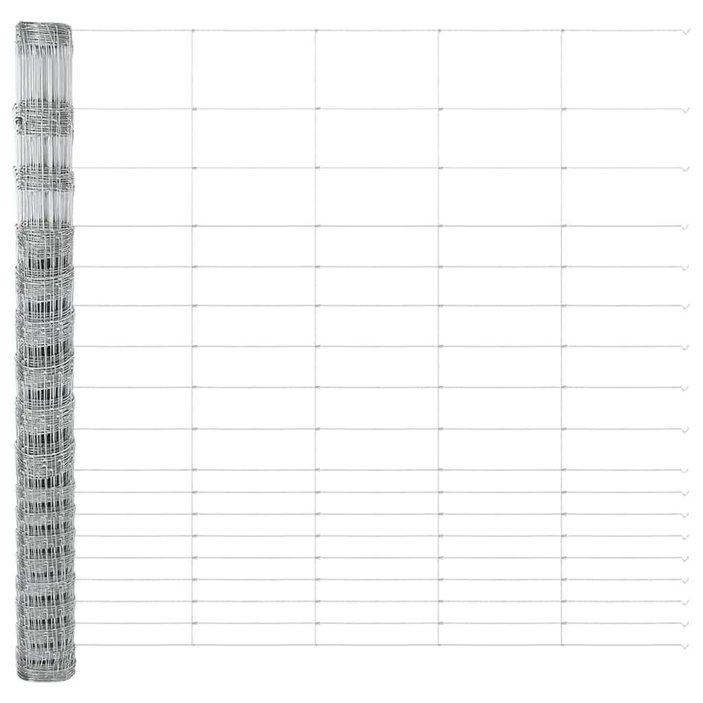 vidaXL Wild Fence Hot Dip Galvanized 1000 x 150 x 0.18 cm Iron 5