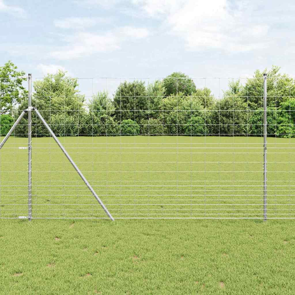 vidaXL Field Fence Silver 1